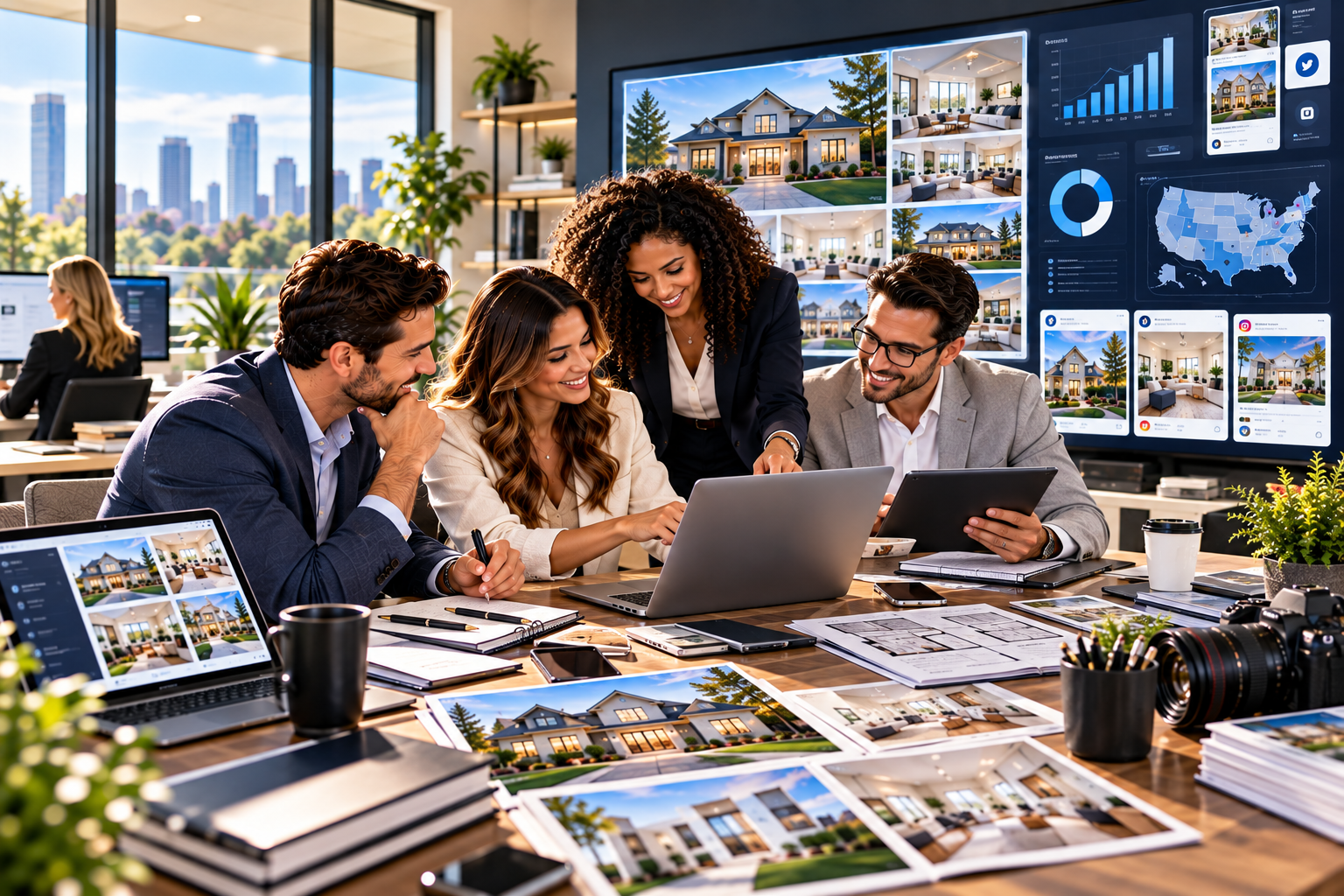 Real Estate Marketing Team in Action