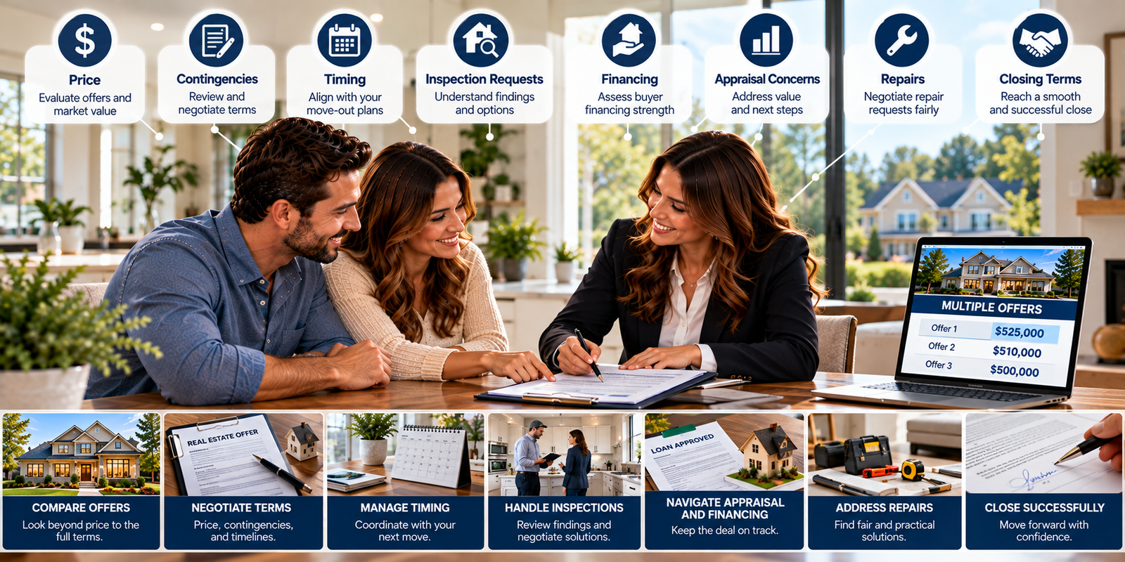 Real Estate Offers and Negotiation Infographic