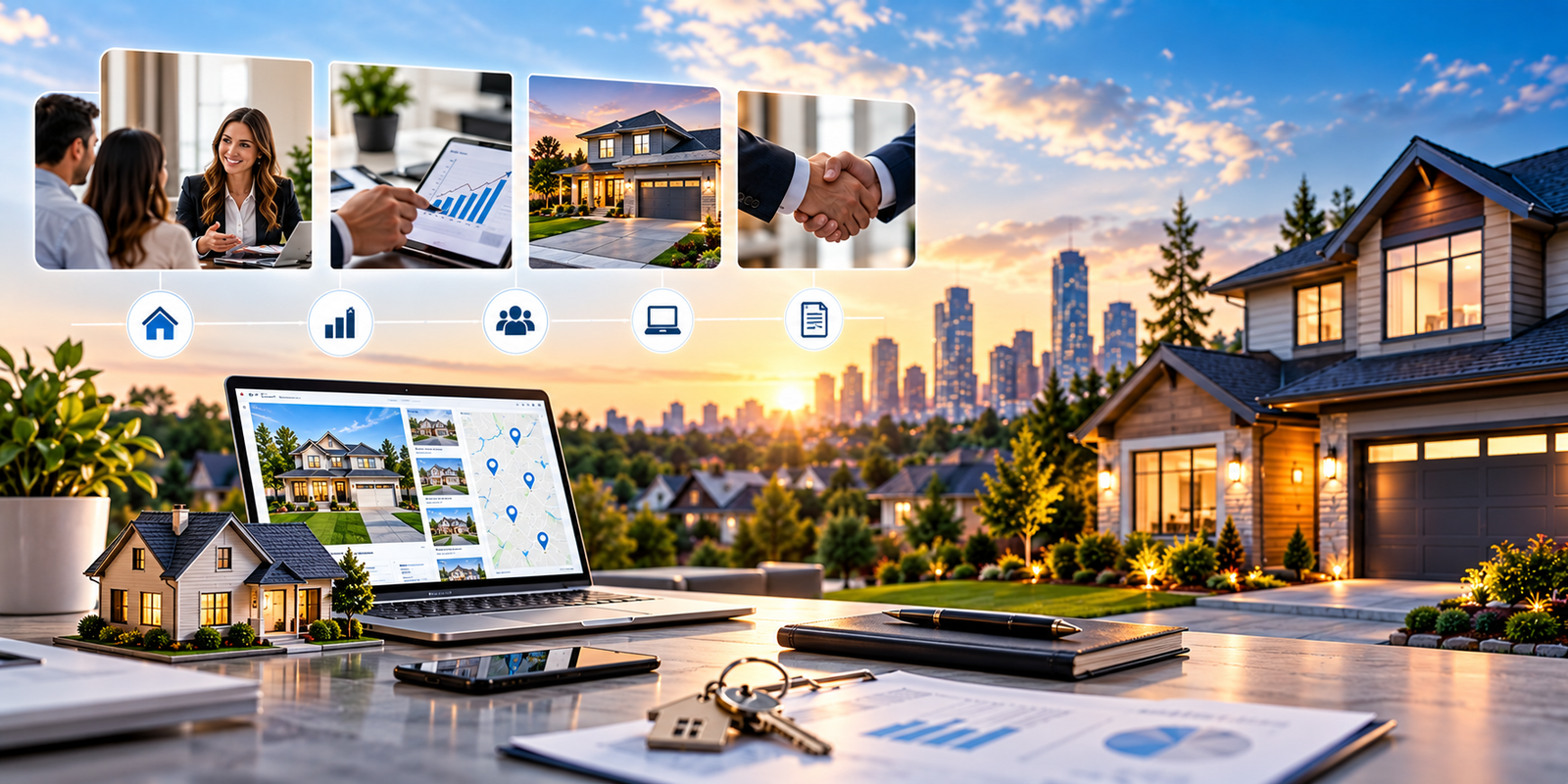 Smart Real Estate at Sunset